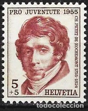 Sellos: Suiza 1955 - Mi 618 - YT 567 - Charles Pictet-de Rochemont - MNH**