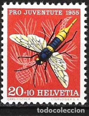 Sellos: Suiza 1955 - Mi 620 - YT 569 - Mariposa - MNH**