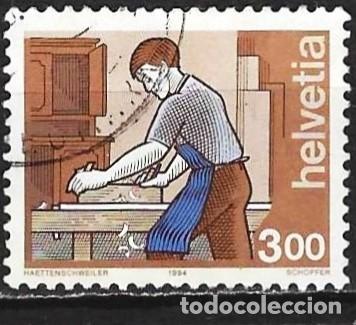 Sellos: Suiza 1994 - Mi 1533 - YT 1461 - Profesiones : Carpintero
