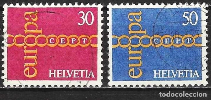 Sellos: Suiza 1971 - Mi 947 y 948 - YT 882 y 883 - Europa CEPT