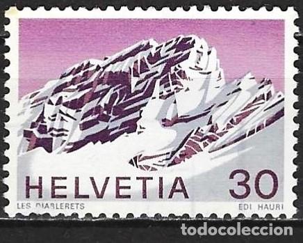 Sellos: Suiza 1971 - Mi 953 - YT 884 - Monte &rdquo; Les Diablerets &rdquo;