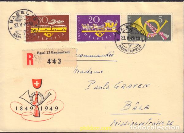 Sellos: 403784 MNH SUIZA 1949 CENTENARIO DE LOS CORREOS CONFEDERADOS
