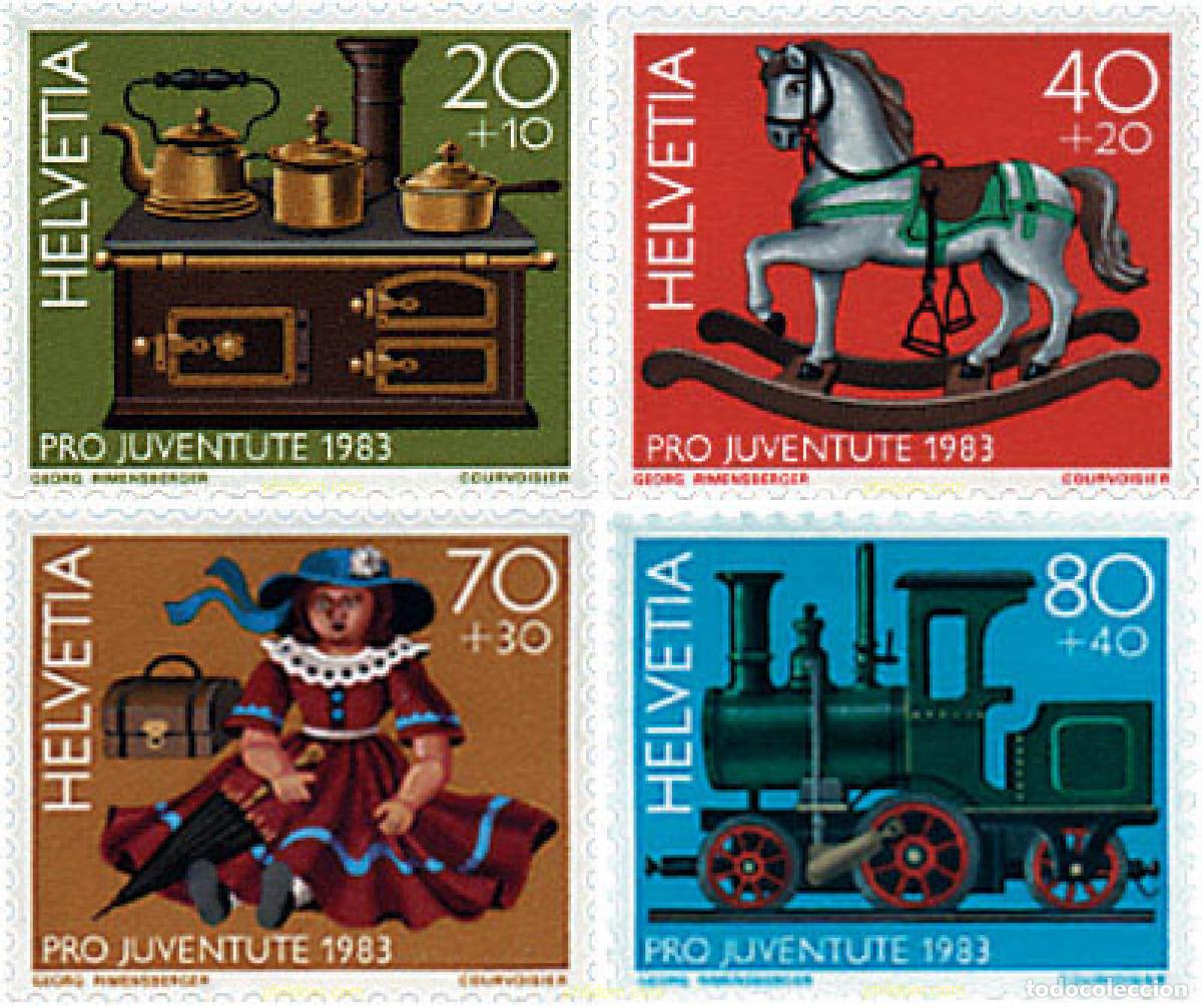 Sellos: 59031 MNH SUIZA 1983 PRO JUVENTUD. JUGUETES ANTIGUOS