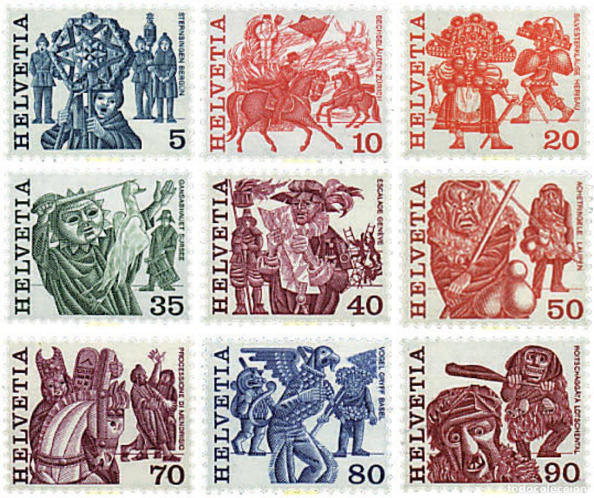 Sellos: 91347 MNH SUIZA 1977 COSTUMBRES POPULARES