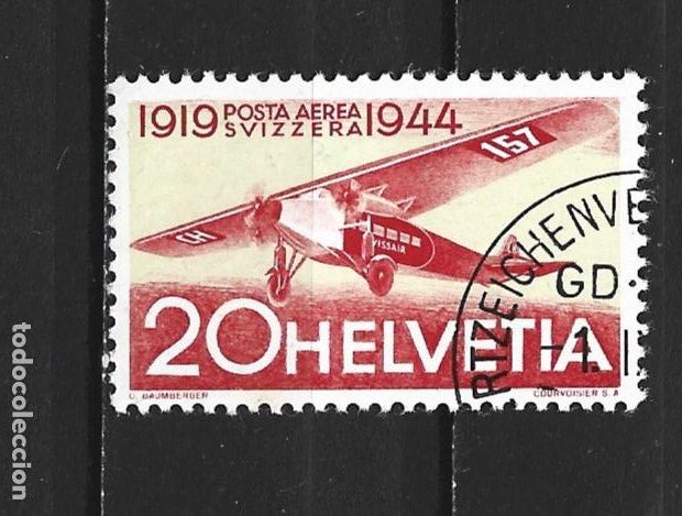 Sellos: SUIZA CORREO AEREO YVERT NUM. 37 USADO