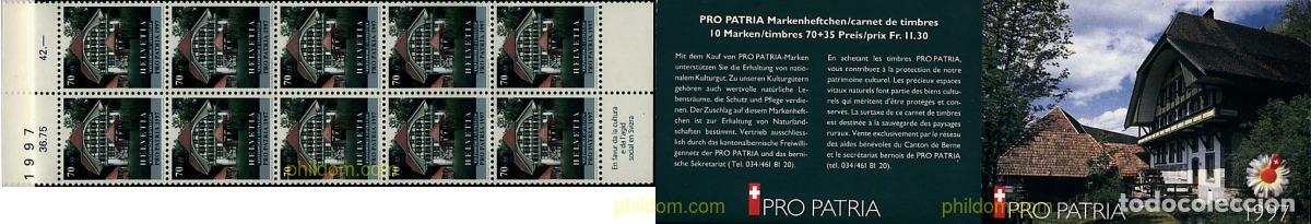 Sellos: 314856 MNH SUIZA 1997 PRO PATRIA. BIENES CULTURALES Y PAISAJES
