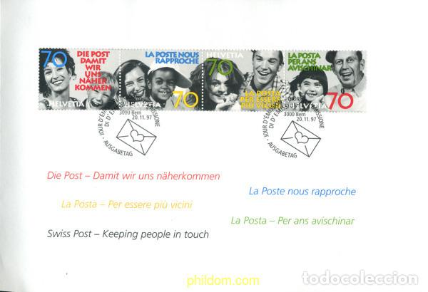 Sellos: 245058 USED SUIZA 1997 CAMPA&Ntilde;A A FAVOR DEL CORREO