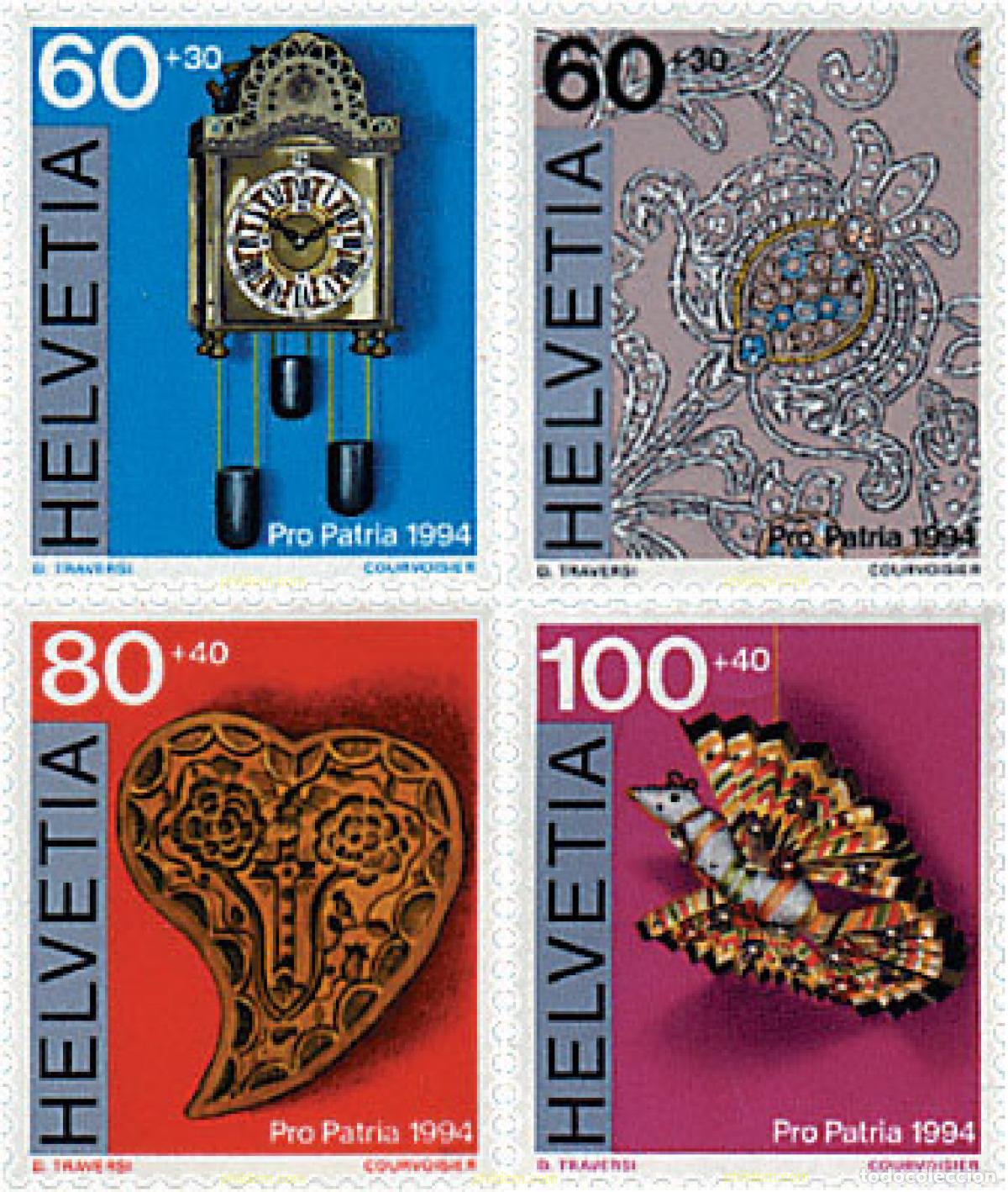 Briefmarken: 128765 MNH SUIZA 1994 PRO PATRIA. ARTE POPULAR EN SUIZA