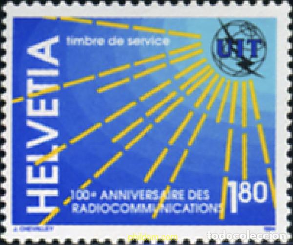 Stamps: 128949 MNH SUIZA. Uni&oacute;n Internacional de Telecomunicaciones 1994 CENTENARIO DE LAS RADIOCOMUNICACI