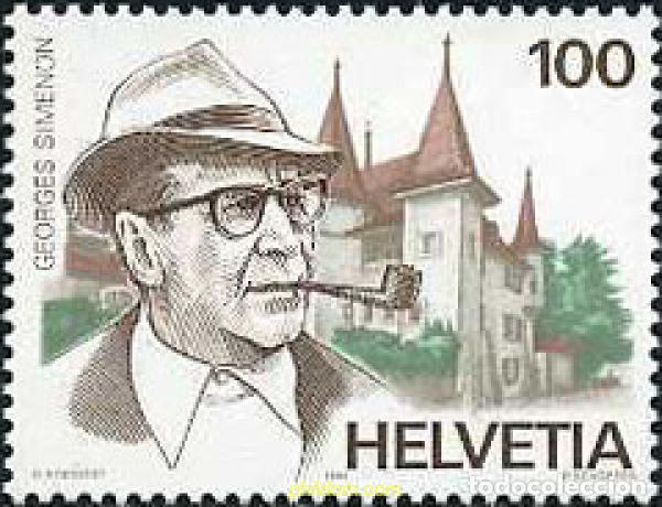 Sellos: 128768 MNH SUIZA 1994 HOMENAJE A GEORGES SIMENON