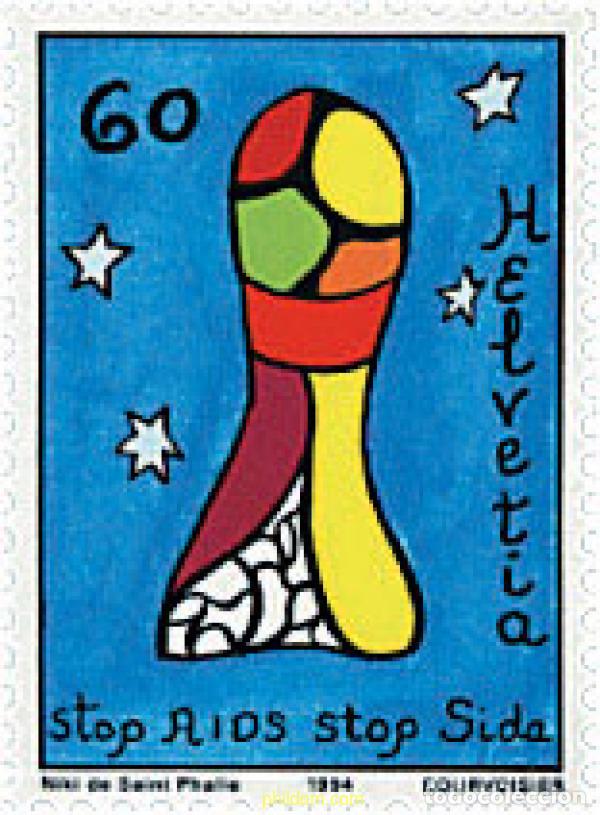 Sellos: 128767 MNH SUIZA 1994 CAMPA&Ntilde;A ANTI-SIDA