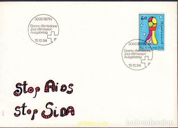 Sellos: 408065 MNH SUIZA 1994 CAMPA&Ntilde;A ANTI-SIDA