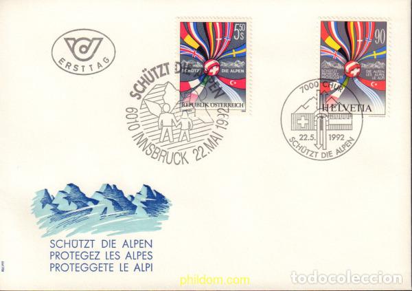 Sellos: 368994 MNH SUIZA 1992 PROTECCION DE LOS ALPES