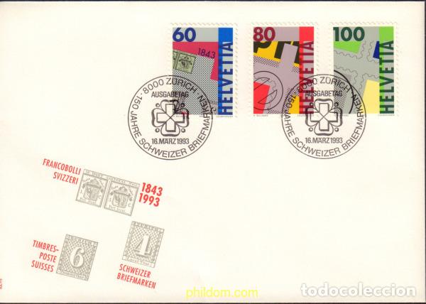 Sellos: 368997 MNH SUIZA 1993 150 ANIVERSARIO DEL CORREO SUIZO