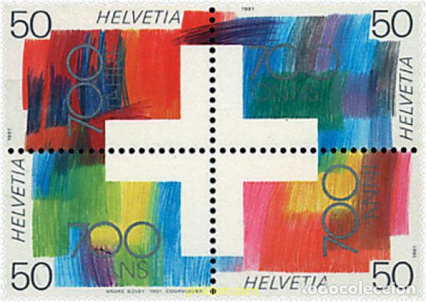 Sellos: 158241 MNH SUIZA 1991 700 ANIVERSARIO DE LA CONFEDERACION HELVETICA