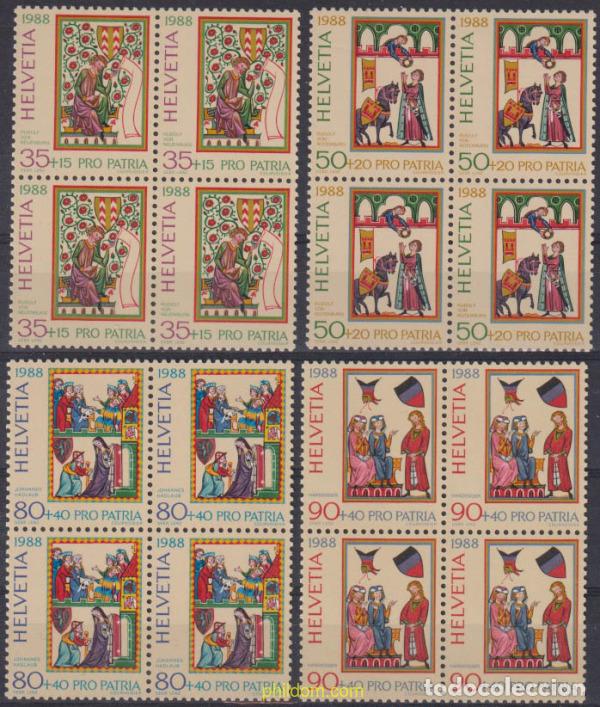 Sellos: 622300 MNH SUIZA 1988 PRO PATRIA. 700 A&Ntilde;OS DE ARTE Y CULTURA