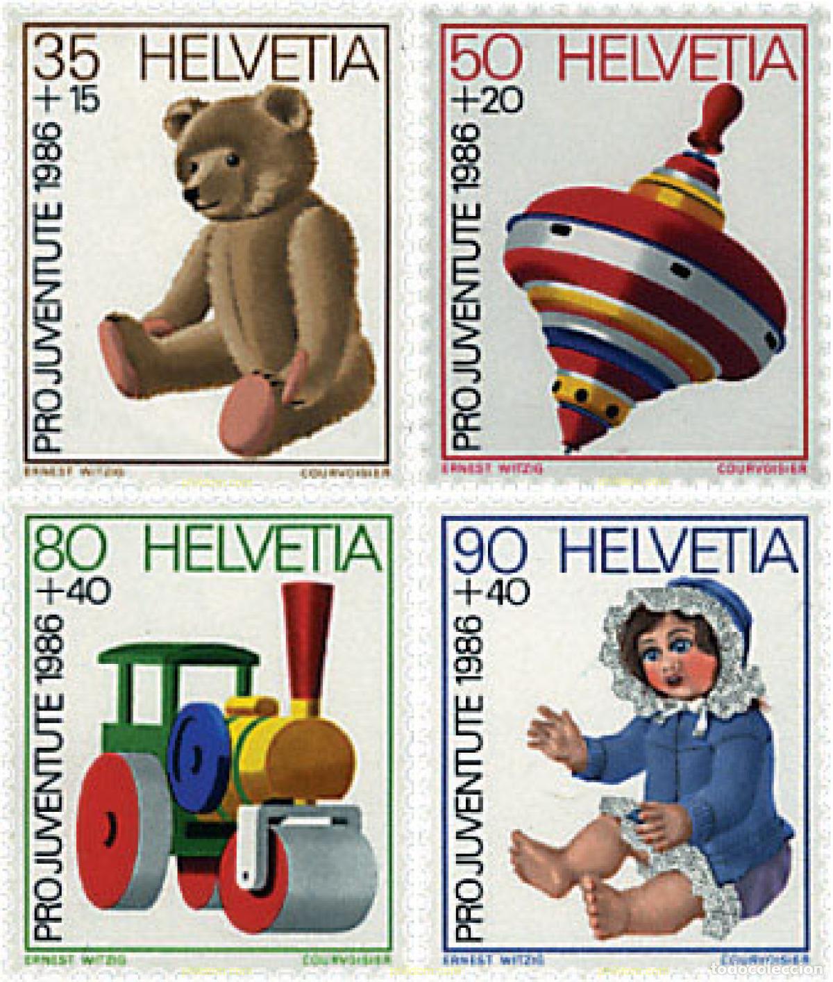 Sellos: 41169 MNH SUIZA 1986 PRO JUVENTUD. JUGUETES