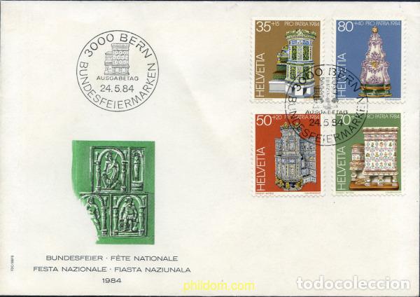 Sellos: 251800 MNH SUIZA 1984 PRO PATRIA. TESOROS DE MUSEOS SUIZOS