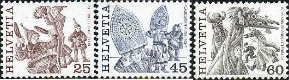 Sellos: 128674 MNH SUIZA 1984 COSTUMBRES POPULARES
