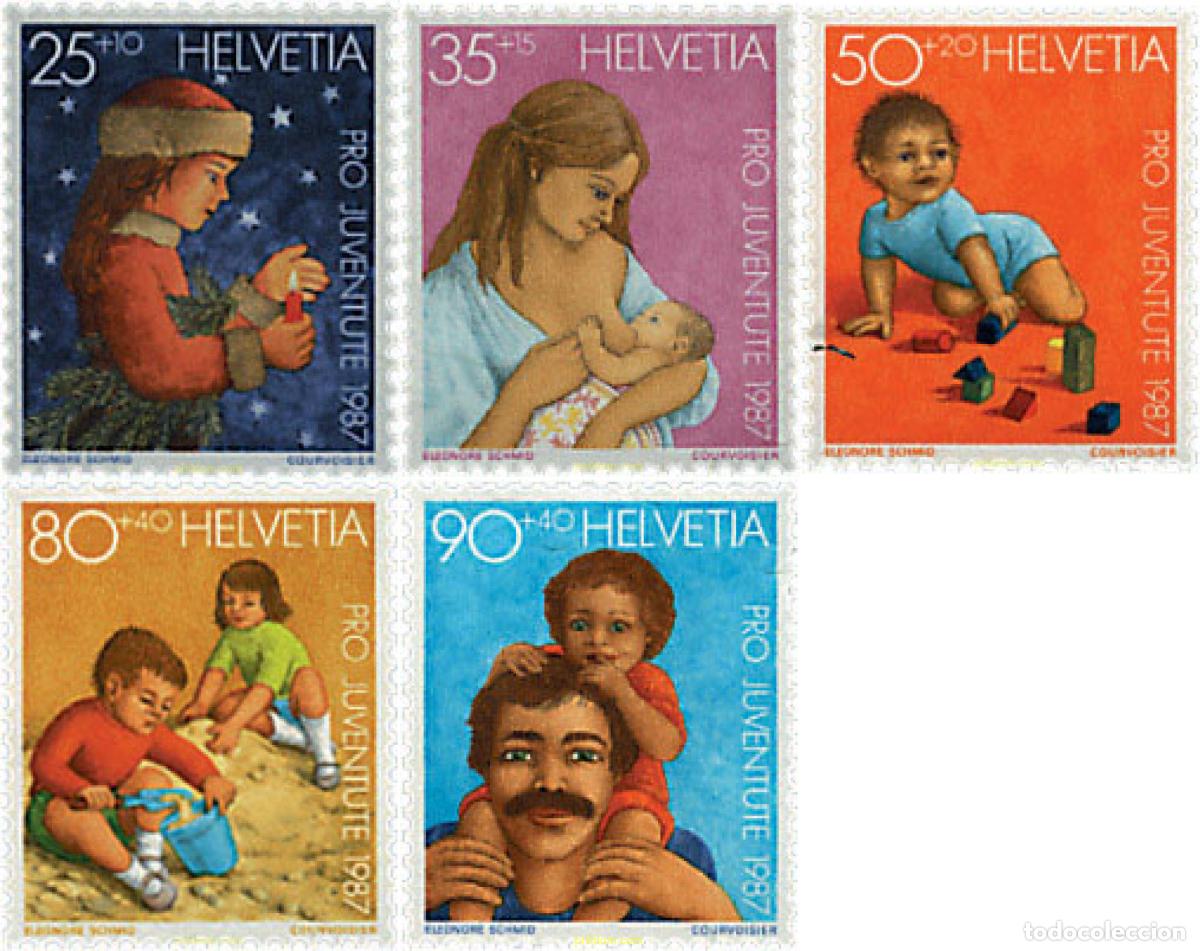 Sellos: 123859 MNH SUIZA 1987 PRO JUVENTUD. NAVIDAD