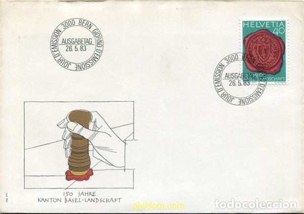 Sellos: 408158 MNH SUIZA 1983 150 ANIVERSARIO DEL CANTON DE B&Acirc;LE-CAMPAGNE
