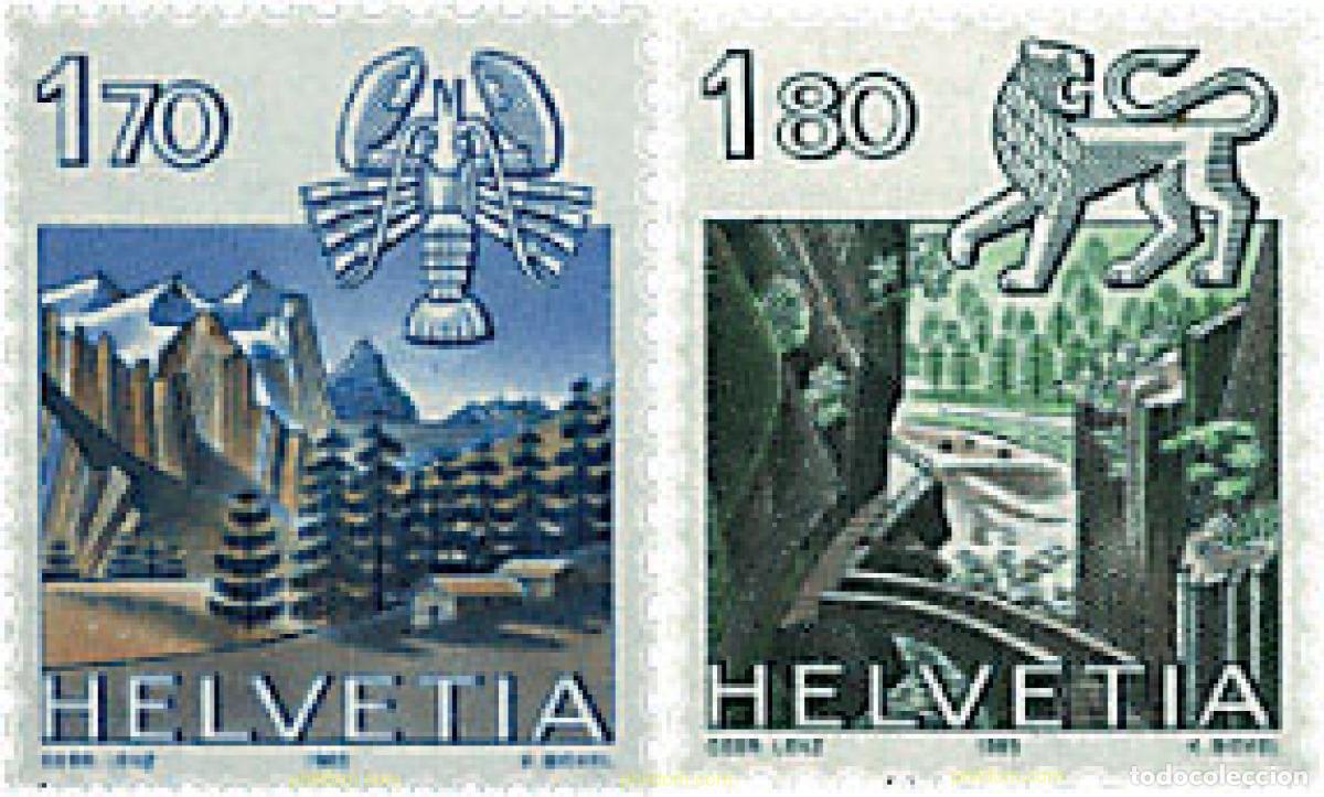 Sellos: 638378 MNH SUIZA 1983 SIGNOS DEL ZODIACO Y PAISAJES