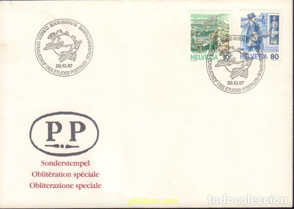 Sellos: 588377 MNH SUIZA 1987 EL TRANSPORTE POSTAL A TRAVES DE LOS A&Ntilde;OS
