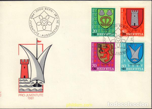 Sellos: 538365 MNH SUIZA 1981 PRO JUVENTUD. ESCUDOS