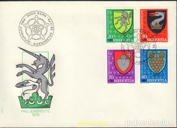 Sellos: 408265 MNH SUIZA 1979 PRO JUVENTUD. ESCUDOS