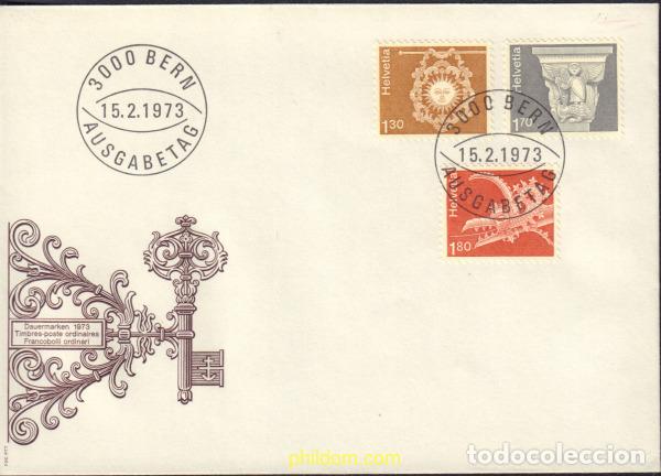 Sellos: 408279 MNH SUIZA 1973 ARQUITECTURA Y TRABAJO ARTESANAL