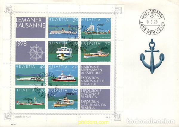 Sellos: 408275 MNH SUIZA 1978 LEMANEX 78. EXPOSICION FILATELICA INTERNACIONAL