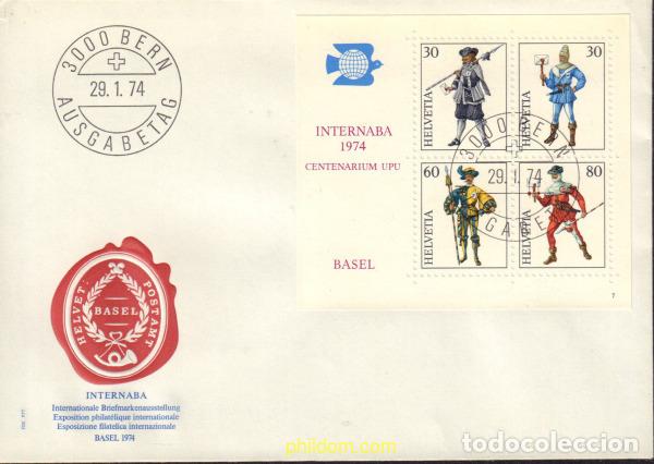 Sellos: 408282 MNH SUIZA 1974 INTERNABA 1974. CENTENARIO DE LA UPU