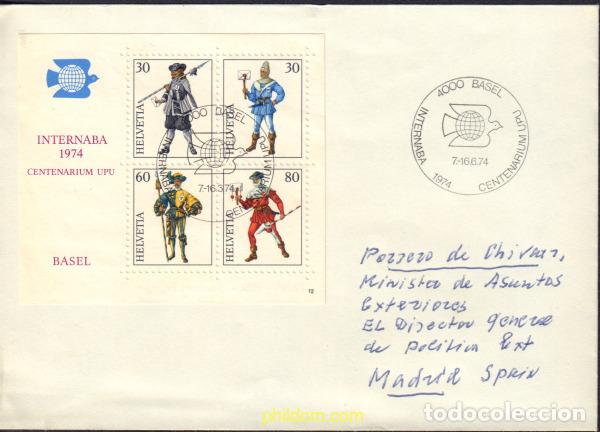 Sellos: 592742 MNH SUIZA 1974 INTERNABA 1974. CENTENARIO DE LA UPU