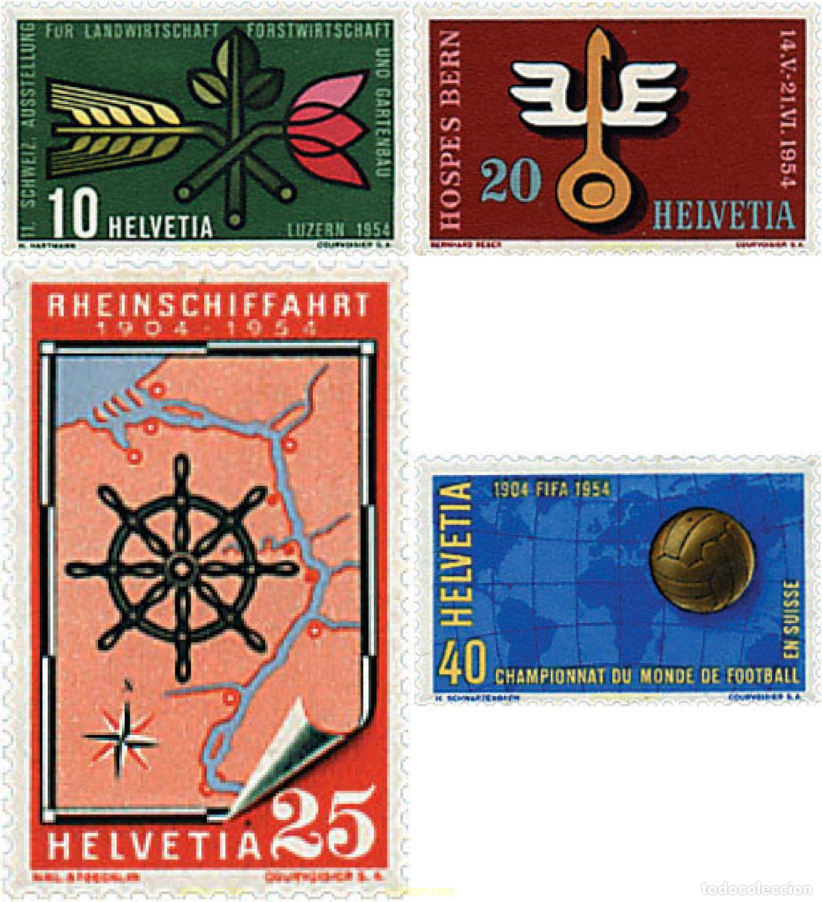 Sellos: 93706 MNH SUIZA 1954 SERIE DE PROPAGANDA