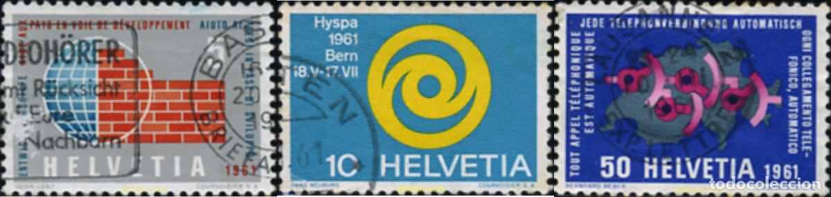 Sellos: 356137 USED SUIZA 1961 SERIE DE PROPAGANDA