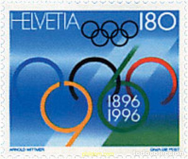 Sellos: 91348 MNH SUIZA 1996 CENTENARIO DE LOS JUEGOS OLIMPICOS