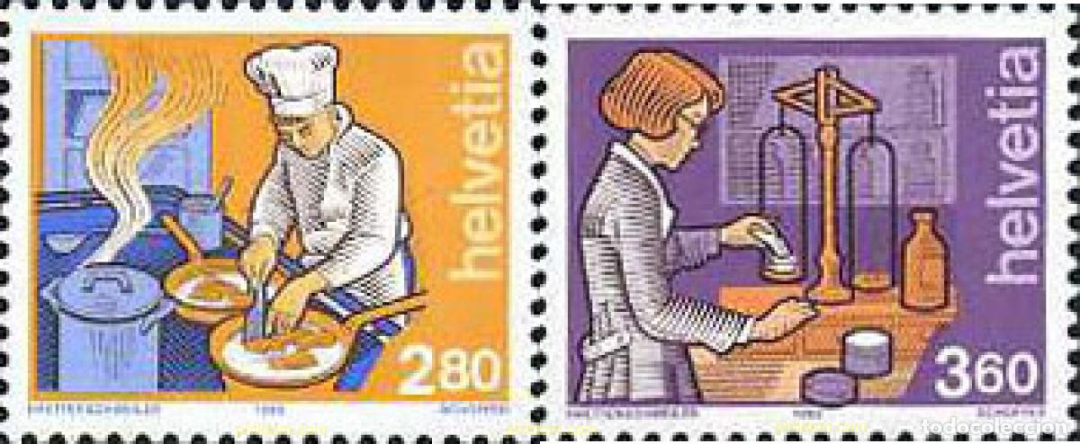 Sellos: 128746 MNH SUIZA 1992 EL HOMBRE Y EL TRABAJO