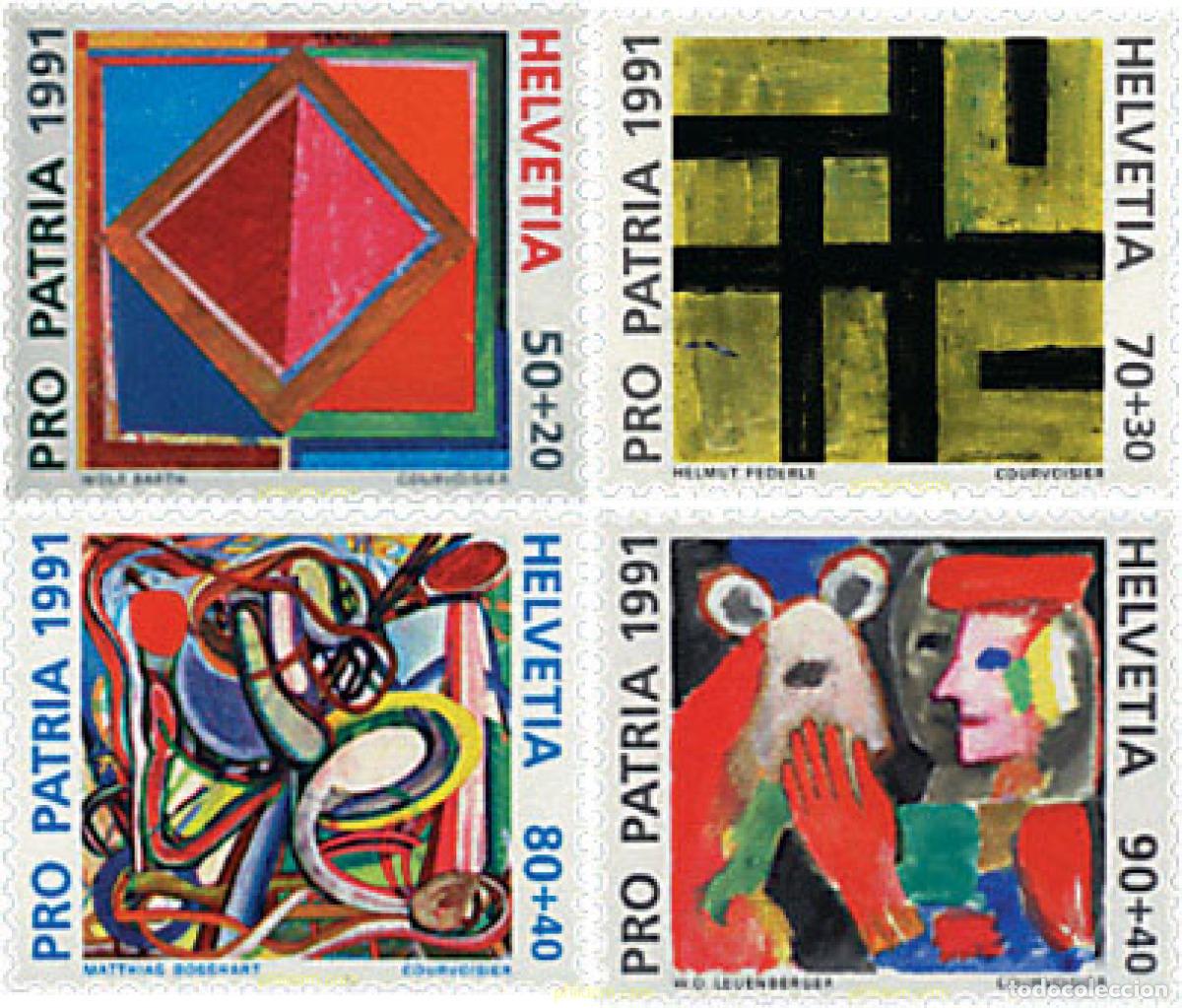Sellos: 128743 MNH SUIZA 1991 PRO PATRIA. 700 A&Ntilde;OS DE ARTE Y CULTURA