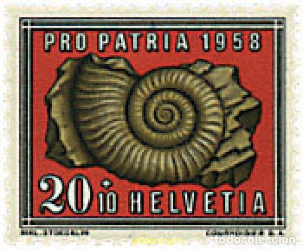 Sellos: 209628 USED SUIZA 1958 PRO PATRIA. MINERALES Y FOSILES