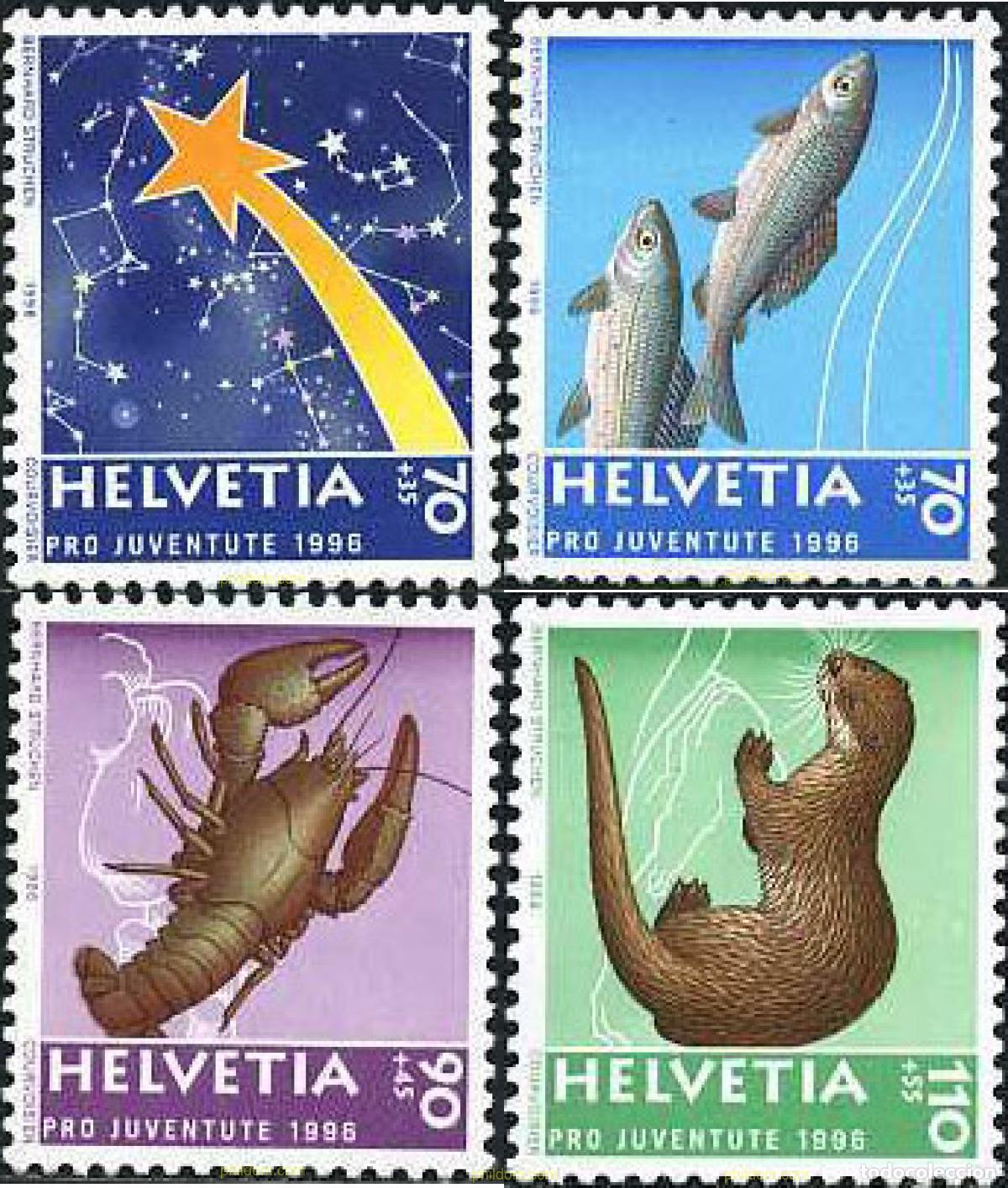 Sellos: 29552 MNH SUIZA 1996 PRO JUVENTUD. NAVIDAD Y FAUNA