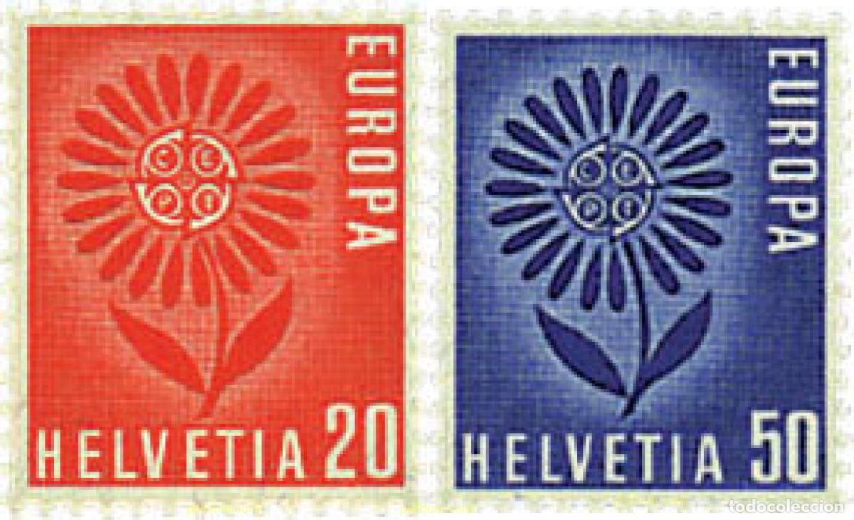 Sellos: 97466 MNH SUIZA 1964 EUROPA CEPT. MARGARITA CON 22 PETALOS