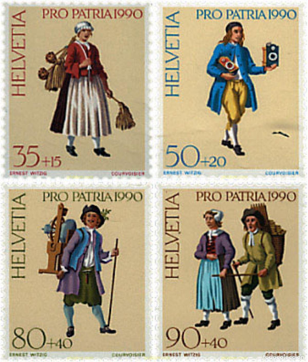 Sellos: 128735 MNH SUIZA 1990 PRO PATRIA. 700 A&Ntilde;OS DE ARTE Y CULTURA