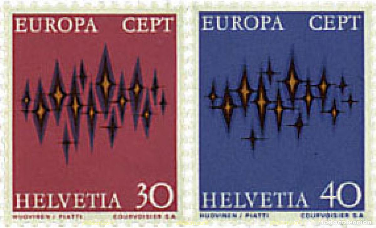 Sellos: 62228 MNH SUIZA 1972 EUROPA CEPT. COMUNICACIONES