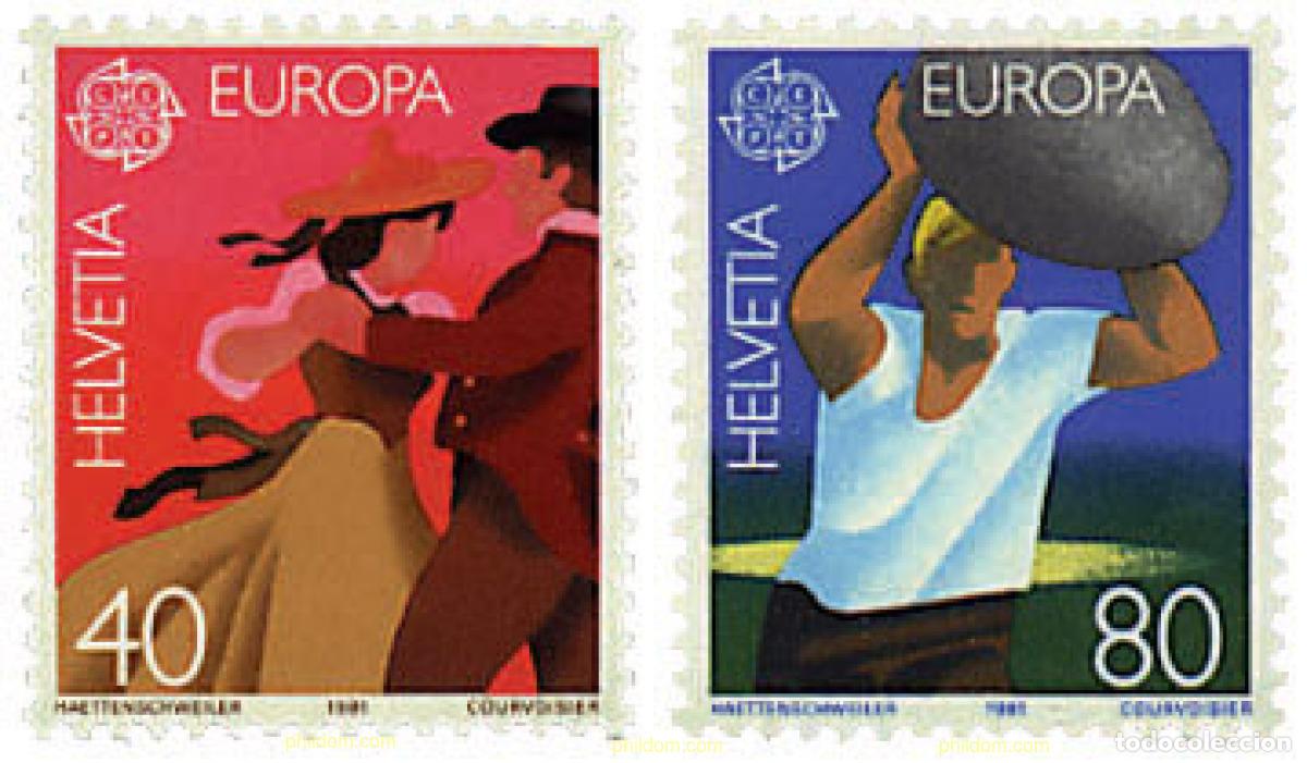 Sellos: 62472 MNH SUIZA 1981 EUROPA CEPT. FOLCLORE