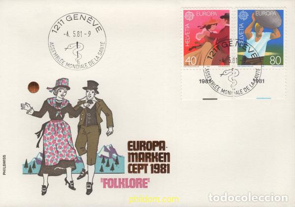 Sellos: 646852 MNH SUIZA 1981 EUROPA CEPT. FOLCLORE