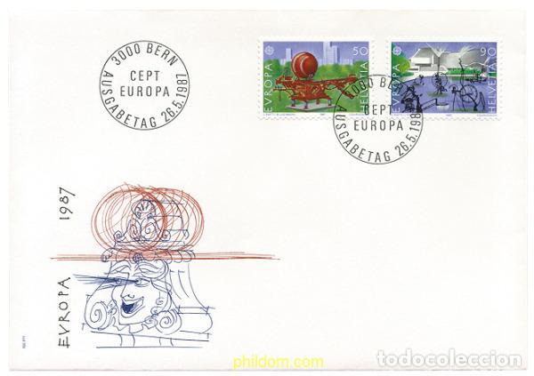 Sellos: 24135 MNH SUIZA 1987 EUROPA CEPT. ARQUITECTURA MODERNA