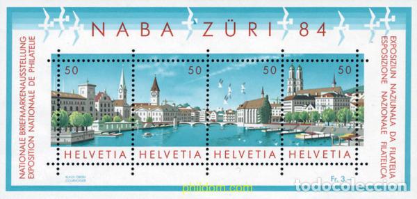 Sellos: 109072 MNH SUIZA 1984 NABA ZURI 84. EXPOSICION FILATELICA NACIONAL