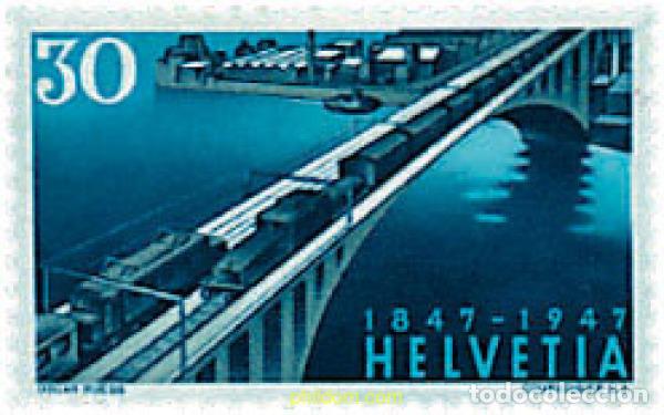 Sellos: 602789 HINGED SUIZA 1947 CENTENARIO DEL FERROCARRIL