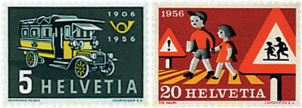 Sellos: 602728 MNH SUIZA 1956 MOTIVOS VARIOS