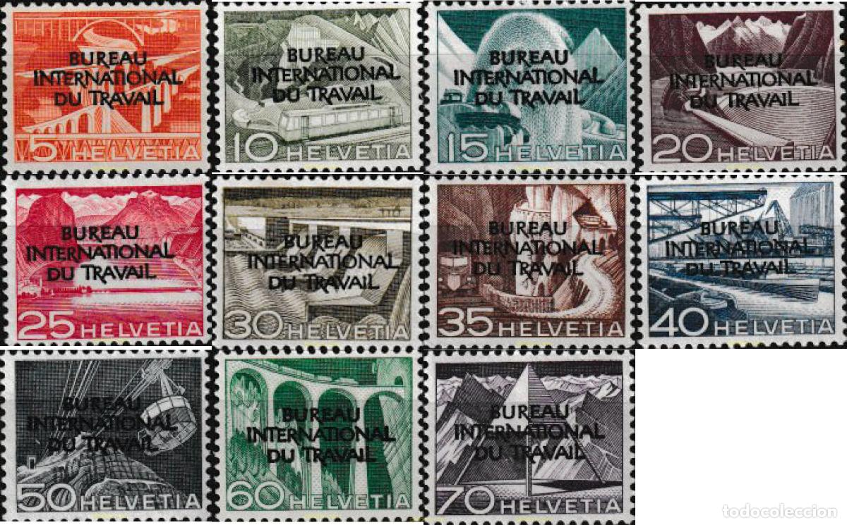 Sellos: 60382 MNH SUIZA. Oficina Internacional del Trabajo 1950 TECNICA Y PAISAJES